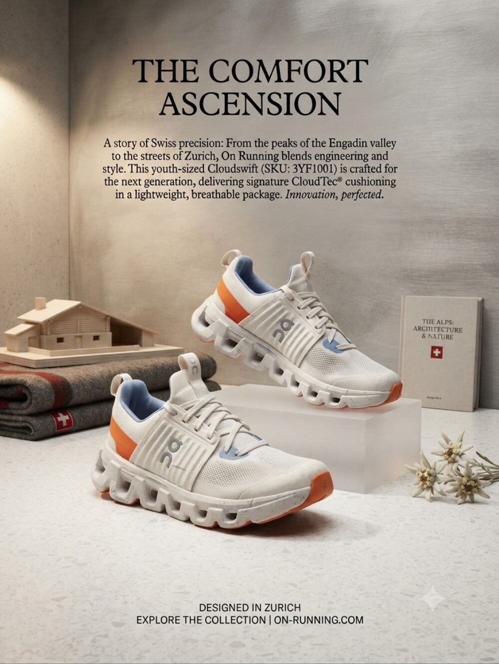 On Running Sneaker Interior Tag - Blue